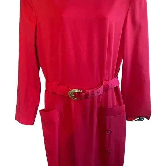 Danny & Nicole Vintage Red Dress Size 14 - Picture 2 of 5
